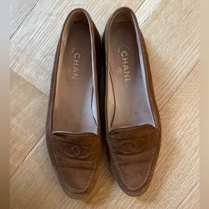 Chanel Suede Flats - Brown, size Womens 10